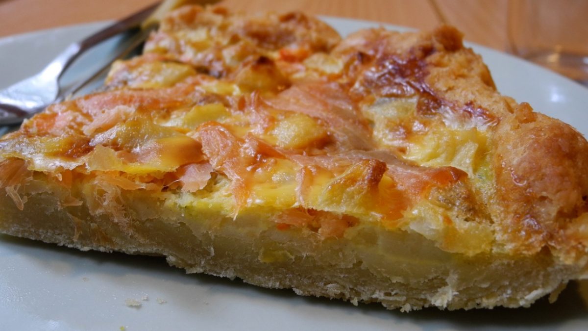 torta salata con salmone