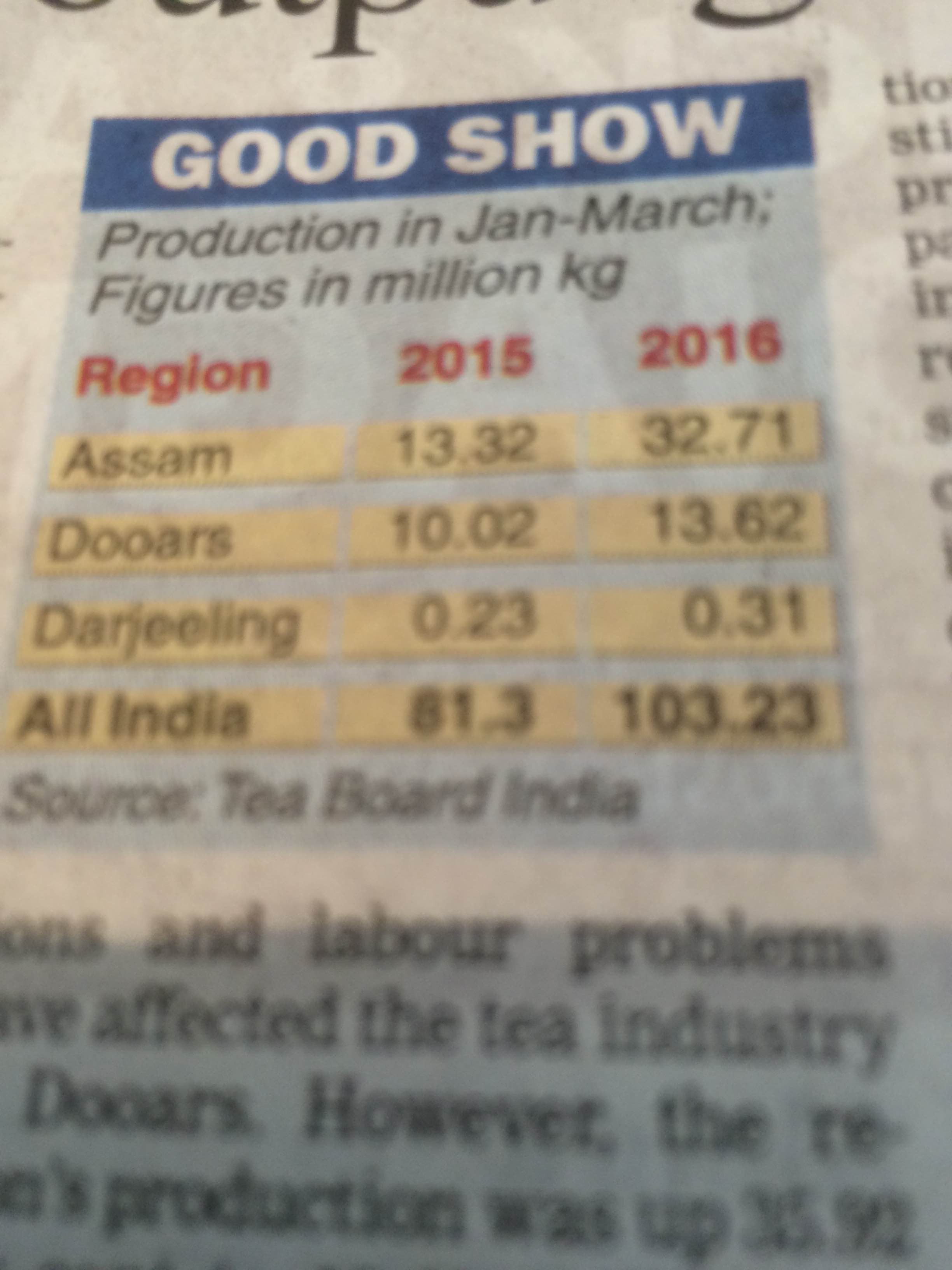 I nuovi raccolti di Darjeeling