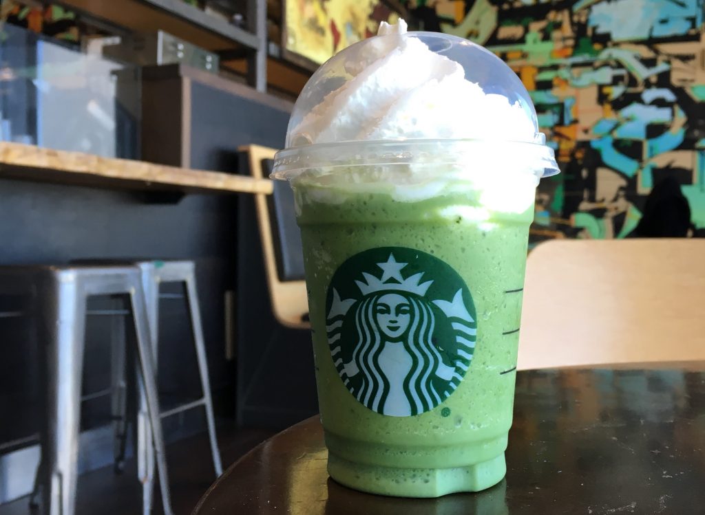 Da provare il matcha frappuccino di Starbucks