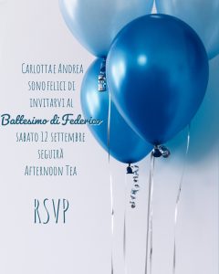 Invito per un battesimo fai-da-te